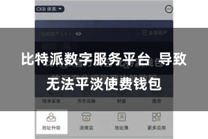 比特派数字服务平台  导致无法平淡使费钱包