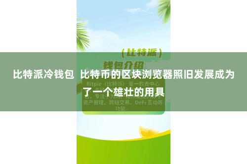 比特派冷钱包  比特币的区块浏览器照旧发展成为了一个雄壮的用具